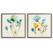 Stupell Industries Watercolor Teal & Yellow Flowers 2 pc Framed Floater Canvas Wall Art Set Design by Patti Mann
